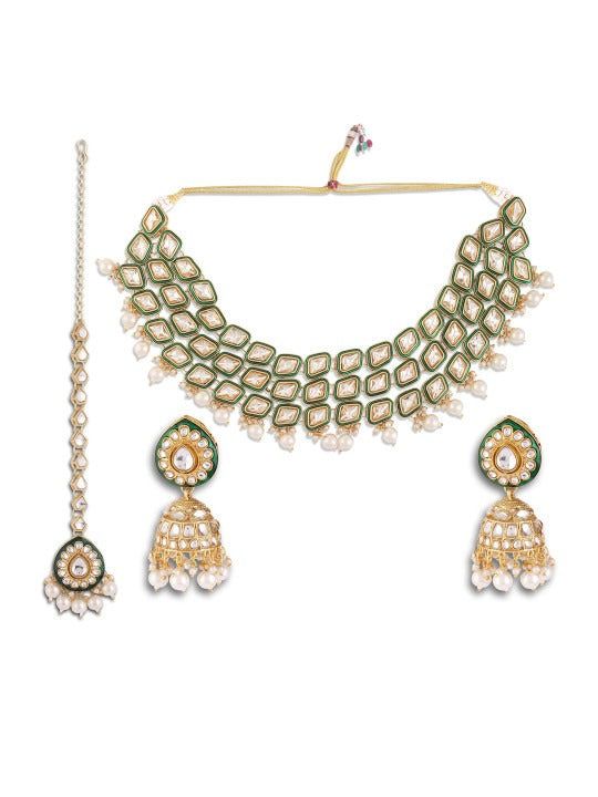 Women Alloy Gold Palated Artificial Kundan Jewellery set,SAMC