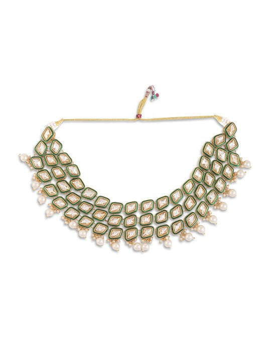 Women Alloy Gold Palated Artificial Kundan Jewellery set,SAMC