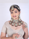 Gold-Plated Kundan Studded Jewellery Set,SAMC