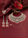 Gold Plated Kundan Studded Jewellery Set,SAMC